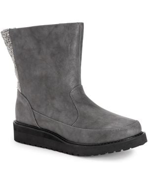 Muk Luks Slope Natalie Boots - Gray