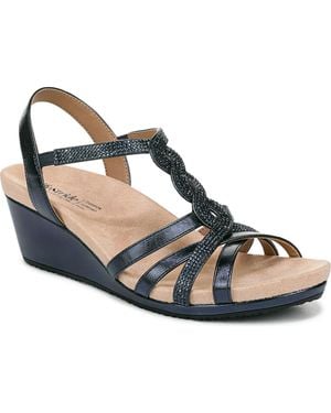 LifeStride Miami Strappy Wedge Sandals - Blue