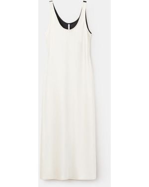 Mango Bicolor Midi Dress - White