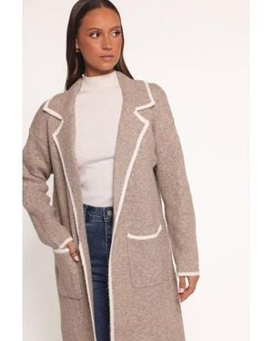 Petal & Pup Katia Contrast Trim Coatigan - Black