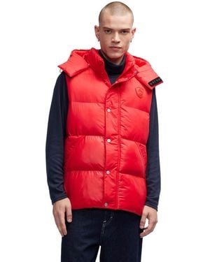 Pajar Sustainable Channel Quilted Puffer Vest - Red
