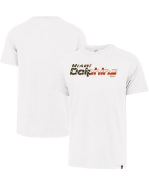 '47 47 Miami Dolphins Flag Script Franklin T-shirt - White