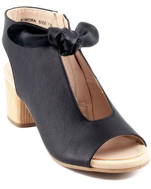 Gc Shoes Kimora Knot Detail Block Heel Dress Sandals - Blue