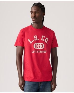 Levi's Relaxed-fit Logo Graphic T-shirts - Red