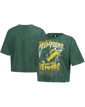 KTZ Bay Packers Cropped Boxy Sport Classics Mineral Wash T-shirt - Green
