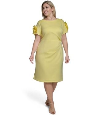 jessica howard lime green dress Jessica Howard Crochet Lace Green and White Retro Midi Dress
