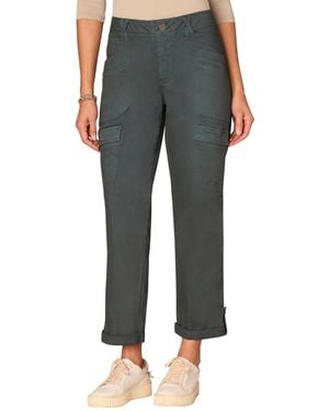 Democracy "ab" Solution High-rise Roll-cuff Utility Pants - Gray