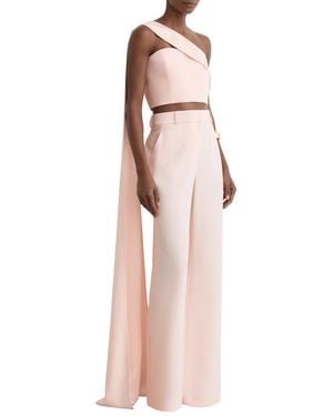 Reiss One-shoulder Scarf Bustier Top - Pink