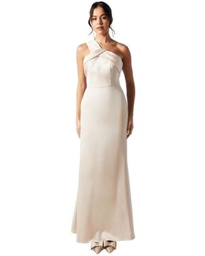 Coast Satin Bridesmaids Maxi Dress - Natural