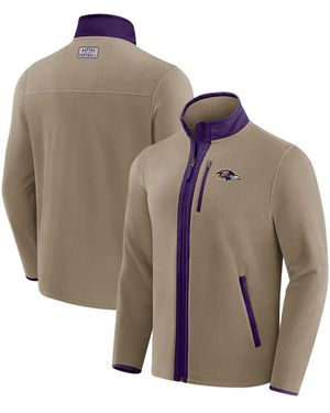 Fanatics Darius Rucker Collection By X Nfl Baltimore Ravens Heavyweight Polar Fleece Full-zip Jacket - Brown