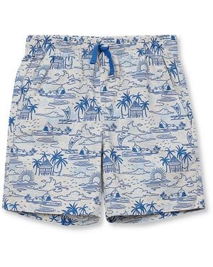 Lands' End Little And Big Boys Linen Slub Shorts - Blue