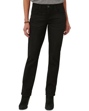 Democracy Petite "ab"solution Straight-leg Jeans - Black