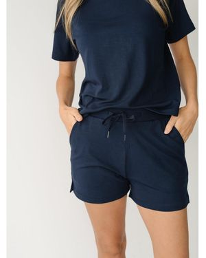 Cozy Earth Viscose From Bamboo Ultra-soft Shorts - Blue