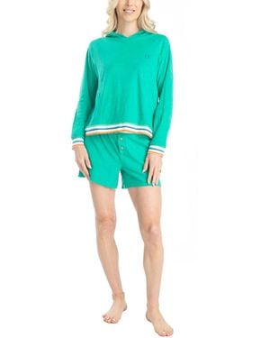 Ocean Pacific Sunset Chaser Hoodie Short Set - Orange