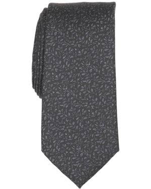 Perry Ellis Portman Floral Print Tie - Gray