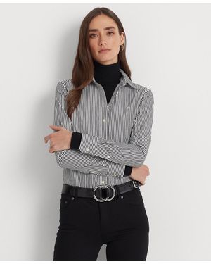 Ralph Lauren Petite Non-iron Straight-fit Shirt - Gray