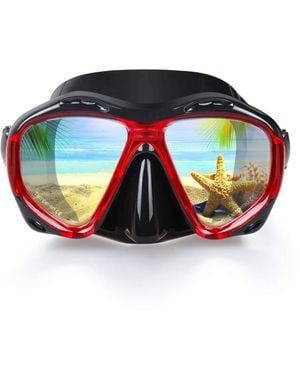 Gnuadz Snorkel Mask Panoramic Hd Anti-fog Tempered Glass - Multicolor