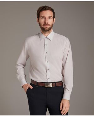 Alfani Regular Fit Micro Dot Dress Shirt - Gray