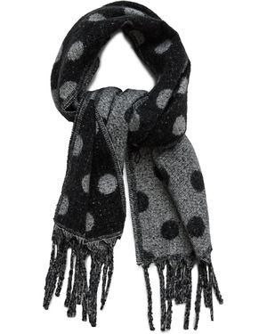 Steve Madden Whimsical Polka Dot Lofty Scarf - Black