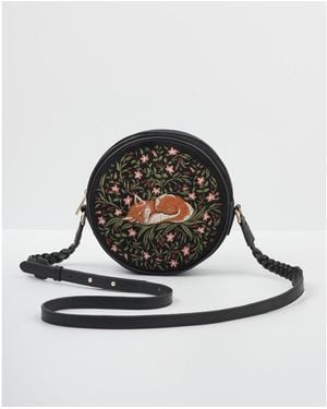 Fable England Sleepy Fox Circle Bag - Black