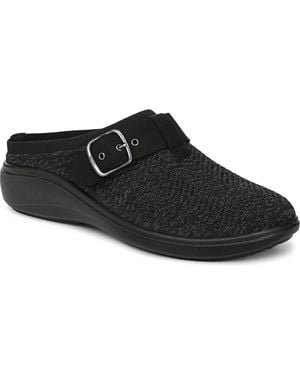LifeStride Balance-knit Washable Round Toe Clogs - Black