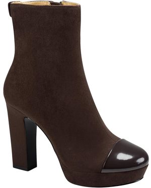 Donna Karan Sullivan Platform Booties - Brown