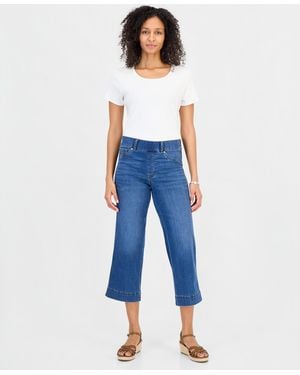Style & Co. High Rise Pull-on Cropped Jeans - Blue