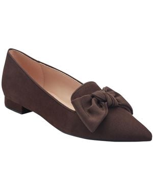 Bandolino auggie Bow Pointed Toe Tailored Loafers - Brown