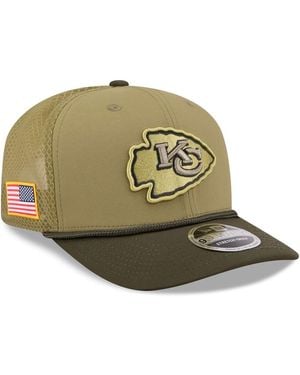 KTZ Kansas City Chiefs 2025 Salute To Service 9seventy Adjustable Hat - Green