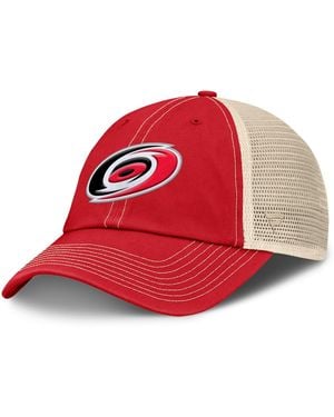 Fanatics Red/natural Carolina Hurricanes Rival Trucker Adjustable Hat