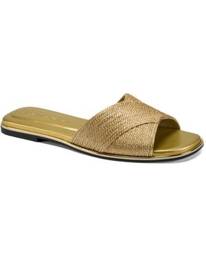 Donna Karan Harmony Slip-on Flat Sandals - Metallic