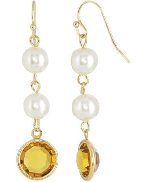 2028 Gold-tone Imitation Pearl - Yellow