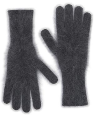 Reiss Millie Cashmere Rib-knit Cuffs Pull-on Gloves - Gray