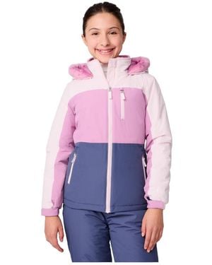 Free Country Girls Color Block Boarder Jacket - Pink
