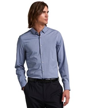 Perry Ellis Performance Twill Shirt - Blue