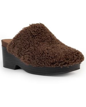 Aerosoles Chata Shearling Clog - Brown