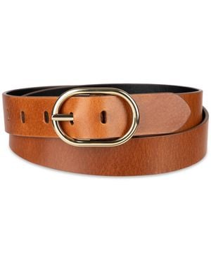 Cole Haan Two-in-one Center Bar Reversible Leather Belt - Brown
