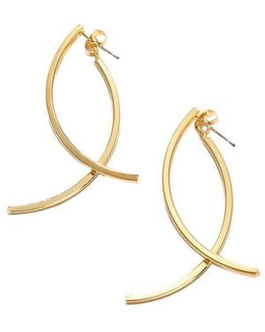 SOH Lined Drop Earrings - Metallic