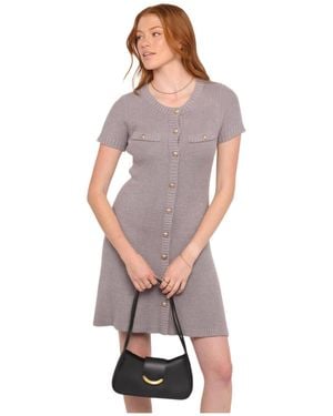 Petal & Pup Jaxon Mini Dress - Gray