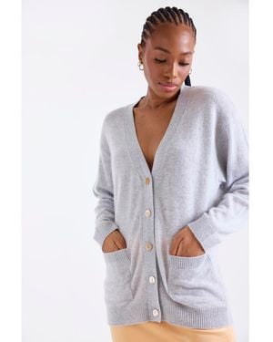 1982 Oceane Oversize V-neck Cashmere Cardigan - White