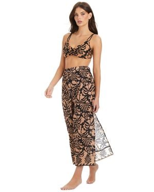Sanctuary Slit Pull-on Cover-up Crop Pants - Black
