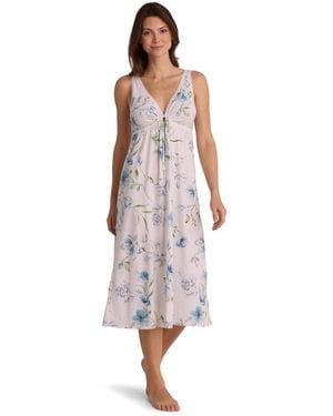 Miss Elaine Sleeveless Printed Long Gown - Multicolor