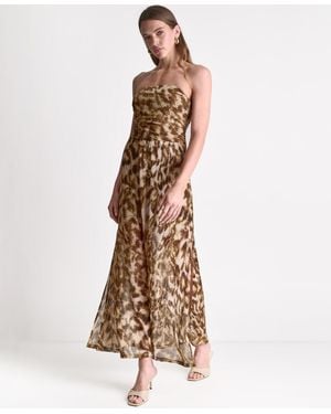 BCBGMAXAZRIA Strapless Maxi Dress - Natural
