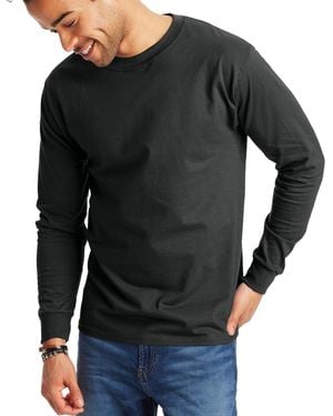 Hanes Beefy-t Long-sleeve T-shirt - Black