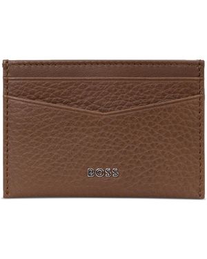 HUGO Boss New Crosstown Open Face Wallet - Brown