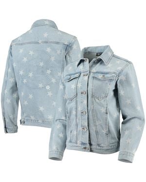 The Wild Collective Chicago Cubs Allover Print Button-up Jacket - Blue