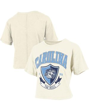 Pressbox North Carolina Tar Heels Buckler Vintage Cropped T-shirt - White