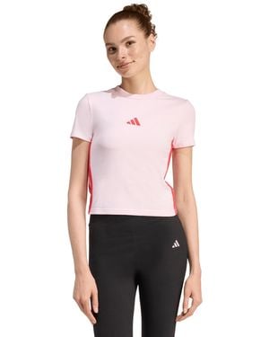 adidas Essentials Slim-fit Short-sleeve Baby T-shirt - Red