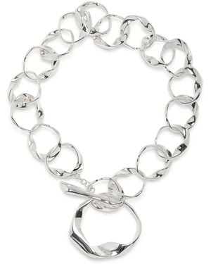Robert Lee Morris Sculpted Link Collar Necklace - Metallic