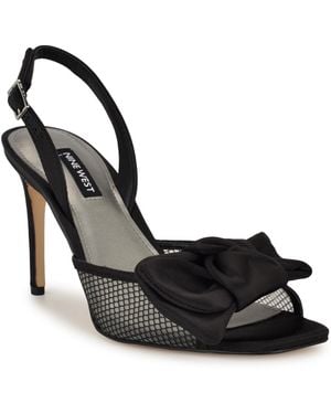Nine West Gergia Stiletto Heel Open Toe Dress Sandals - Black
